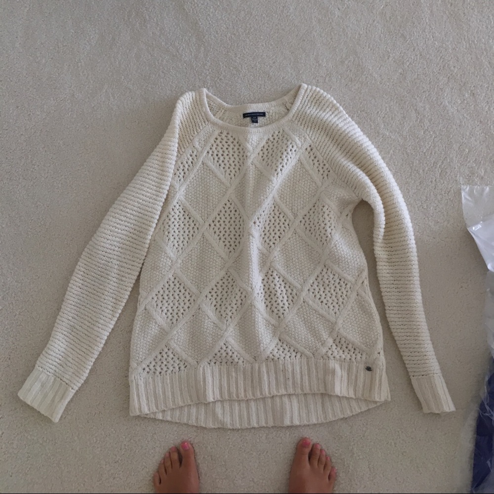 cream sweater